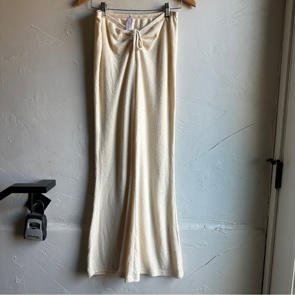 Out From Under Cream‎ Boucle Flare Pants Cozy Lounge Balletcore Soft Girl Sz M